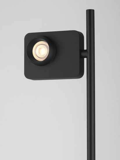 Nova Luce LED Stehleuchte Kedros schwenkbar dimmbar 9W warmweiss 3000K Schwarz Stahl Aluminium 131cm 9870034