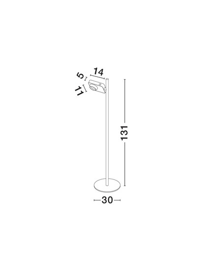 Nova Luce LED Stehleuchte Kedros schwenkbar dimmbar 9W warmweiss 3000K Schwarz Stahl Aluminium 131cm 9870034