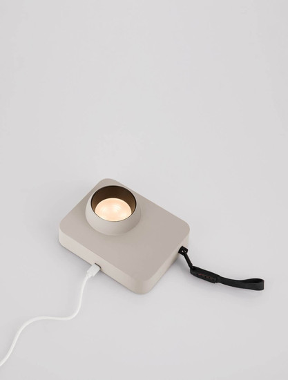 Nova Luce LED Tischleuchte Kedros dimmbar 3W warmweiss 3000K Beige Stahl Aluminium 14x11cm 9870038