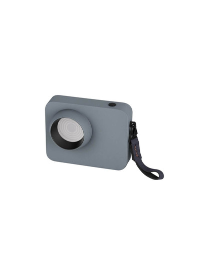 Nova Luce LED Tischleuchte Kedros dimmbar 3W warmweiss 3000K Blaugrau Stahl Aluminium 14x11cm 9870039