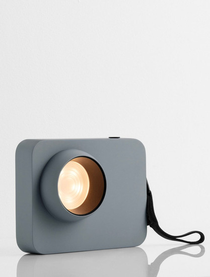 Nova Luce LED Tischleuchte Kedros dimmbar 3W warmweiss 3000K Blaugrau Stahl Aluminium 14x11cm 9870039