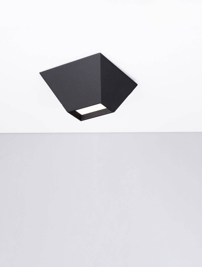 Nova Luce LED Deckenleuchte Utopia 9W warmweiss 3000K Schwarz Stahl Aluminium 15x15cm 9870040