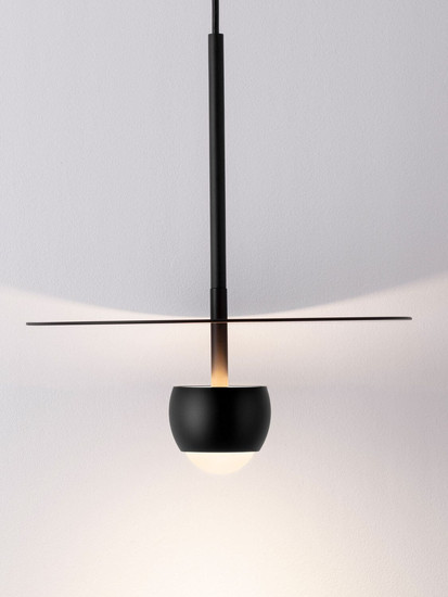 Nova Luce LED Pendelleuchte Edem 8W warmweiss 3000K Schwarz Stahl Aluminium Ø30cm 9870043