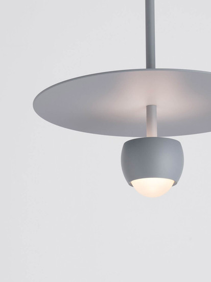 Nova Luce LED Pendelleuchte Edem 8W warmweiss 3000K Blaugrau Stahl Aluminium Ø30cm 9870046