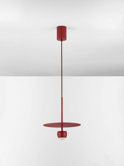 Nova Luce LED Pendelleuchte Edem 8W warmweiss 3000K Rot Stahl Aluminium Ø30cm 9870047