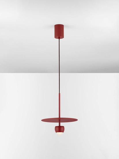 Nova Luce LED Pendelleuchte Edem 8W warmweiss 3000K Rot Stahl Aluminium Ø30cm 9870047