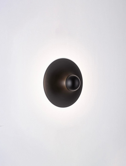 Nova Luce LED Wandleuchte Edem 9W warmweiss 3000K Schwarz Stahl Aluminium Ø25cm 9870048