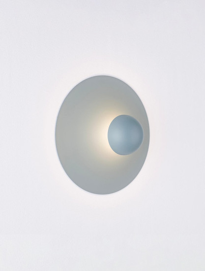 Nova Luce LED Wandleuchte Edem 9W warmweiss 3000K Blaugrau Stahl Aluminium Ø25cm 9870051