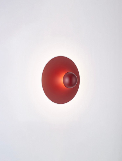 Nova Luce LED Wandleuchte Edem 9W warmweiss 3000K Rot Stahl Aluminium Ø25cm 9870052