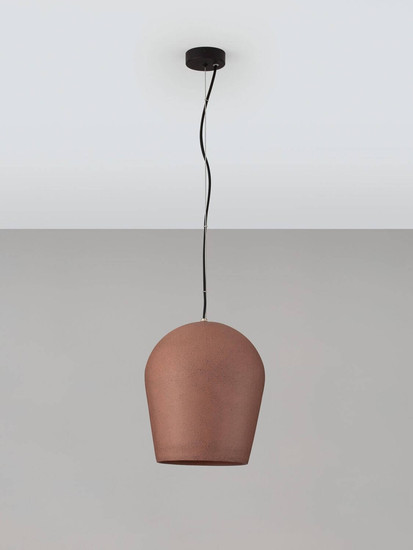 Nova Luce Pendelleuchte Omio E27 Rot Beton Ø29cm 9919100