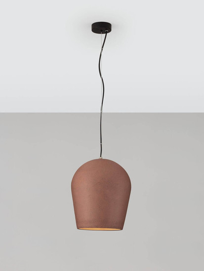 Nova Luce Pendelleuchte Omio E27 Rot Beton Ø29cm 9919100