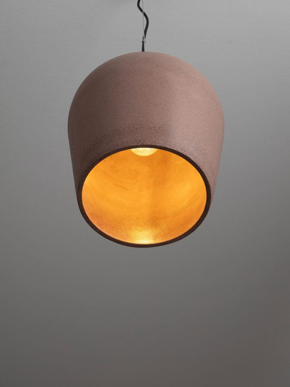 Nova Luce Pendelleuchte Omio E27 Rot Beton Ø29cm 9919100