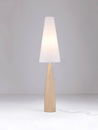 Nova Luce Stehleuchte Mizu E27 Creme Weiß Gips 130cm 9919103