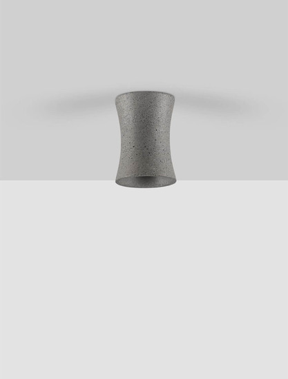 Nova Luce Deckenleuchte Pelia GU10 Schwarz Beton Ø8cm 9919108