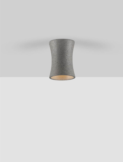 Nova Luce Deckenleuchte Pelia GU10 Schwarz Beton Ø8cm 9919108