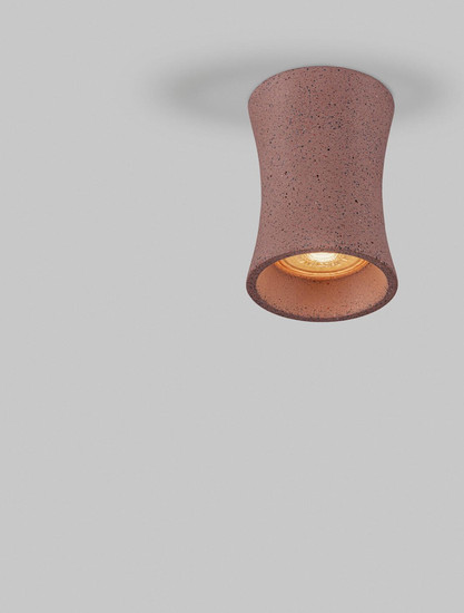 Nova Luce Deckenleuchte Pelia GU10 Rot Beton Ø8cm 9919109