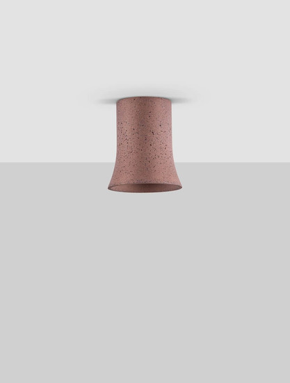 Nova Luce Deckenleuchte Aku GU10 Rot Beton Ø9,5cm 9919112