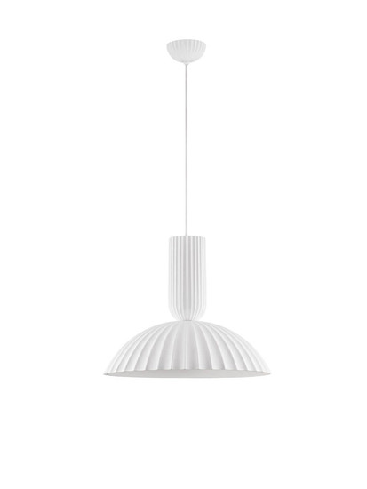 Nova Luce Pendelleuchte Ammos E27 Weiß Gips Ø50cm 9919113