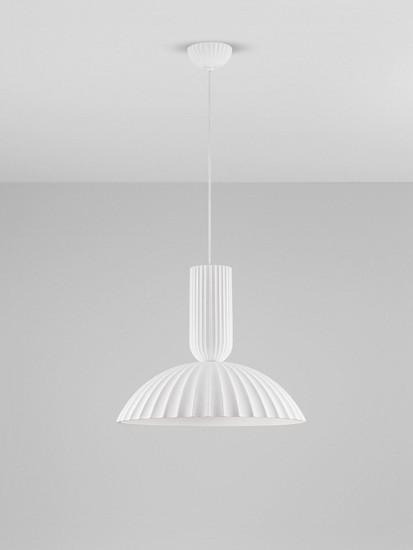 Nova Luce Pendelleuchte Ammos E27 Weiß Gips Ø50cm 9919113