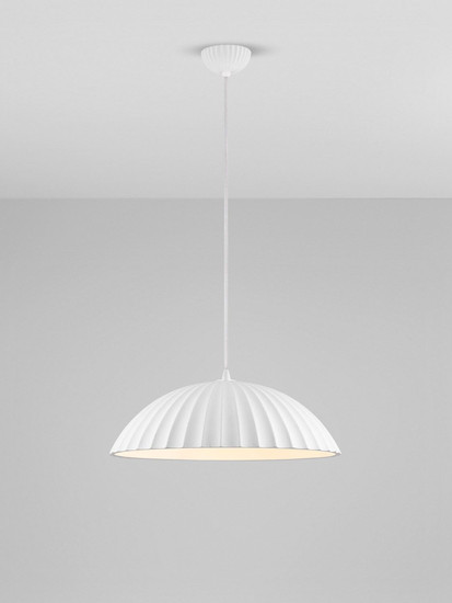 Nova Luce Pendelleuchte Ammos E27 Weiß Beton Ø50cm 9919114