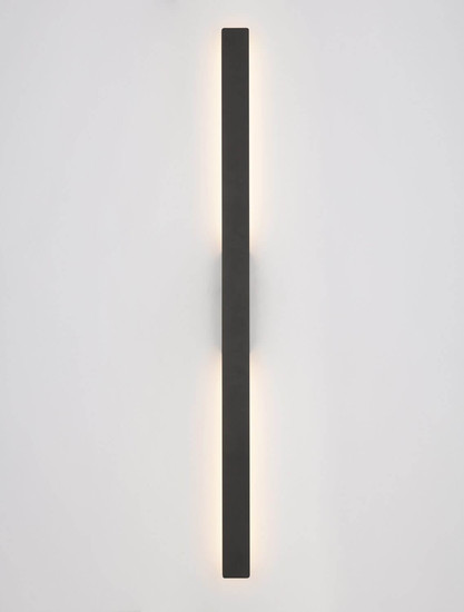 Nova Luce LED Außen-Wandleuchte Aneth 20W warmweiss 3000K IP65 salzwasserfest Schwarz Aluminium 104x5cm 9923410