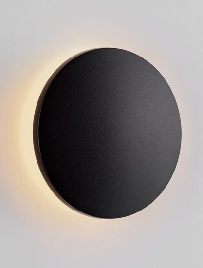 Nova Luce LED Außen-Wandleuchte Copper 7W warmweiss 3000K IP65 salzwasserfest Schwarz Aluminium Ø13,5cm 9923412