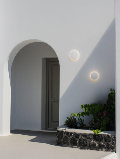 Nova Luce LED Außen-Wandleuchte Copper 9W warmweiss 3000K IP65 salzwasserfest Weiß Aluminium Ø18cm 9923413
