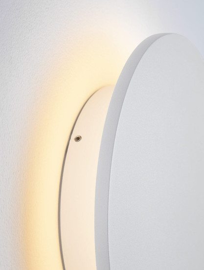 Nova Luce LED Außen-Wandleuchte Copper 12W warmweiss 3000K IP65 salzwasserfest Weiß Aluminium Ø24cm 9923415