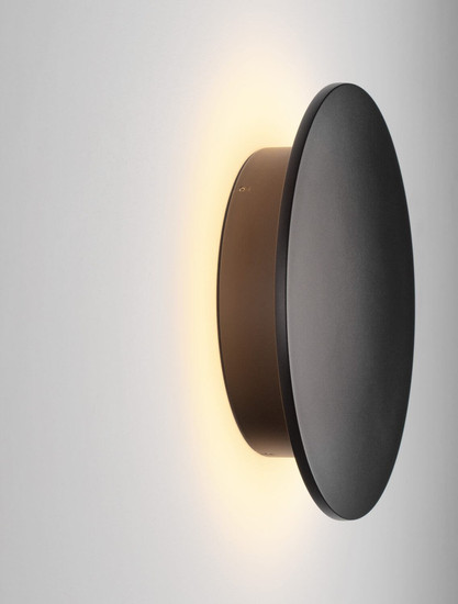 Nova Luce LED Außen-Wandleuchte Copper 16W warmweiss 3000K IP65 salzwasserfest Schwarz Aluminium Ø30cm 9923418