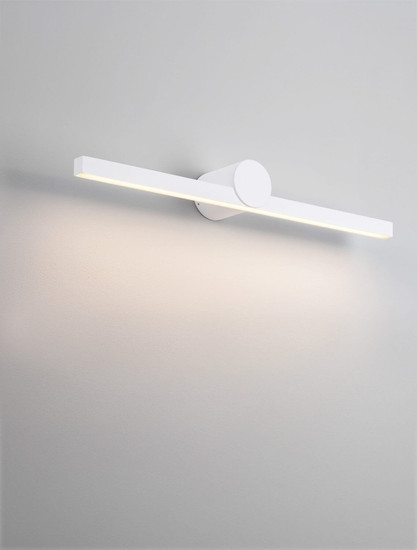 Nova Luce LED Außen-Wandleuchte Breggo 12W warmweiss 3000K IP54 Weiß Aluminium 61x10cm 9923419