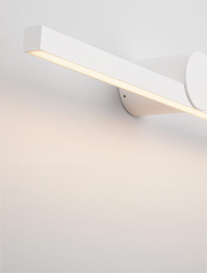 Nova Luce LED Außen-Wandleuchte Breggo 12W warmweiss 3000K IP54 Weiß Aluminium 61x10cm 9923419