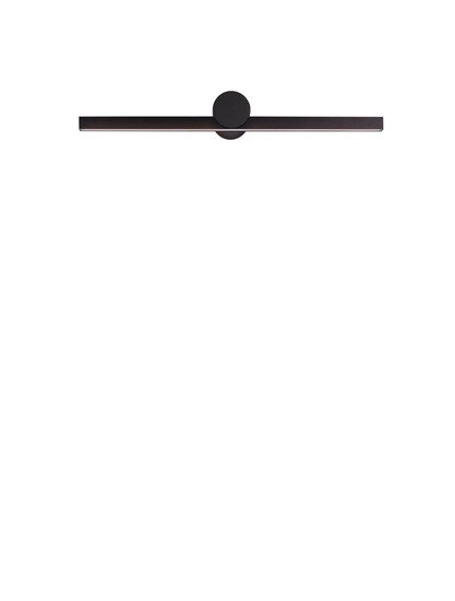 Nova Luce LED Außen-Wandleuchte Breggo 12W warmweiss 3000K IP54 Schwarz Aluminium 61x10cm 9923420