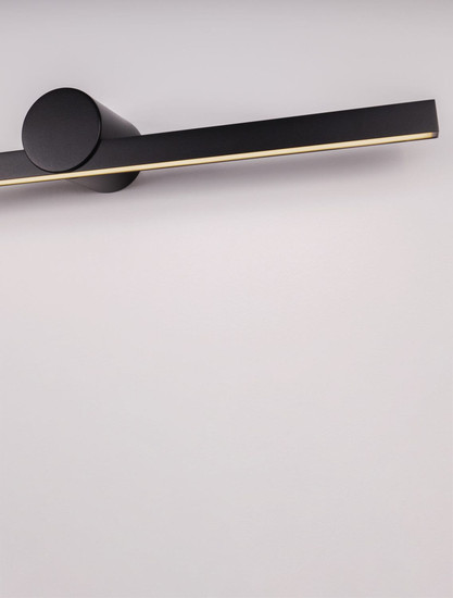 Nova Luce LED Außen-Wandleuchte Breggo 12W warmweiss 3000K IP54 Schwarz Aluminium 61x10cm 9923420
