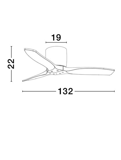 Nova Luce Deckenventilator Ninemia Schwarz Holz Metall Ø132cm 9952370