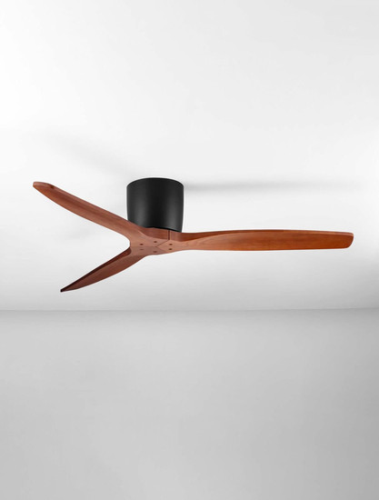 Nova Luce Deckenventilator Ninemia Schwarz Dunkelholz Metall Holz Ø132cm 9952373
