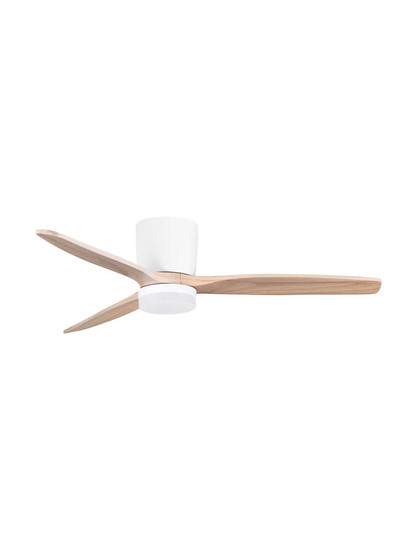 Nova Luce LED Deckenventilator Aloa 18W CCT warm-/neutral-/tageslichtweiss 3000/4000/6500K Weiß Holz Metall Ø132cm 9952376