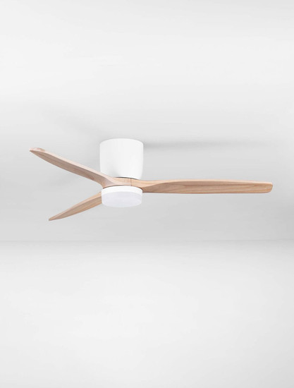 Nova Luce LED Deckenventilator Aloa 18W CCT warm-/neutral-/tageslichtweiss 3000/4000/6500K Weiß Holz Metall Ø132cm 9952376