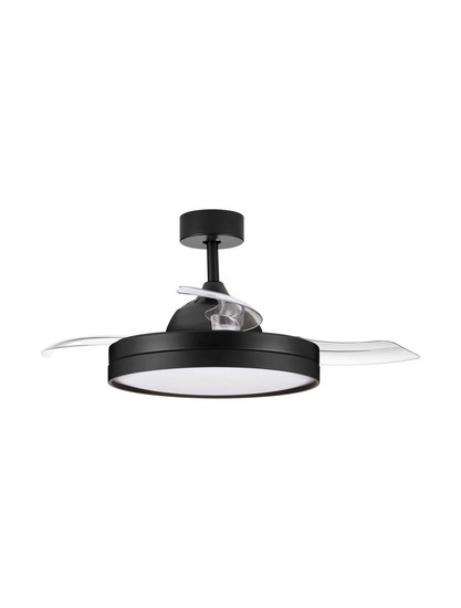 Nova Luce LED Deckenventilator Nevma 36W CCT warm-/neutral-/tageslichtweiss 3000/4000/6500K Schwarz Metall Ø107cm 9952377
