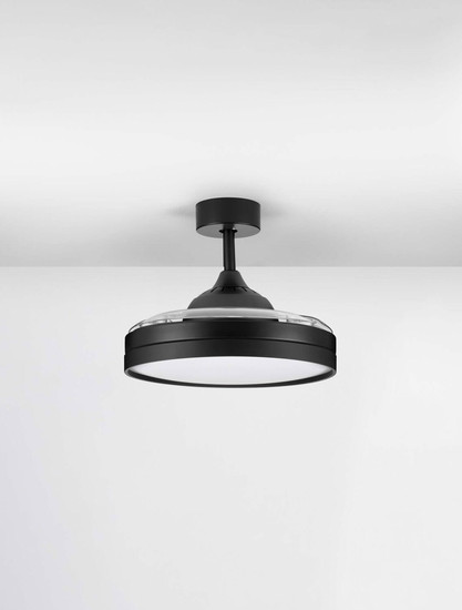 Nova Luce LED Deckenventilator Nevma 36W CCT warm-/neutral-/tageslichtweiss 3000/4000/6500K Schwarz Metall Ø107cm 9952377
