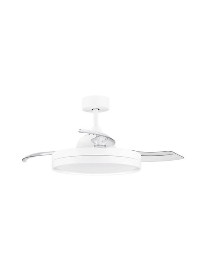 Nova Luce LED Deckenventilator Nevma 36W CCT warm-/neutral-/tageslichtweiss 3000/4000/6500K Weiß Metall Ø107cm 9952378