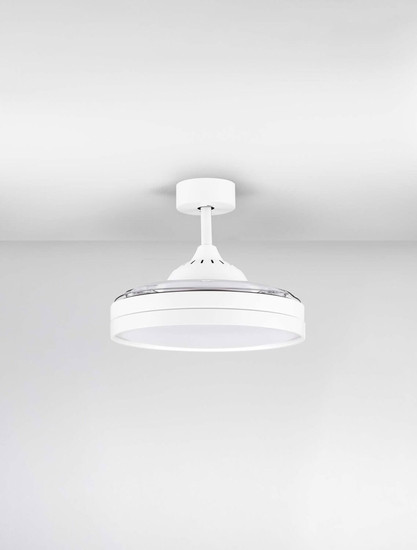 Nova Luce LED Deckenventilator Nevma 36W CCT warm-/neutral-/tageslichtweiss 3000/4000/6500K Weiß Metall Ø107cm 9952378