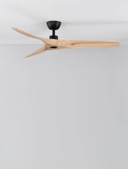 Nova Luce Deckenventilator Arcadia Schwarz Holz Metall Ø132cm 9953199