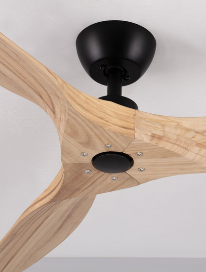 Nova Luce Deckenventilator Arcadia Schwarz Holz Metall Ø132cm 9953199