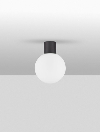 Nova Luce Außen-Deckenleuchte Spix E27 IP54 Anthrazit Aluminium Ø20cm 9971453
