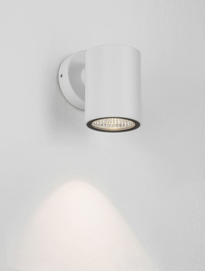Nova Luce LED Außen-Wandleuchte Jackie 3W warmweiss 3000K IP65 salzwasserfest Weiß Aluminium Ø6cm 9971463