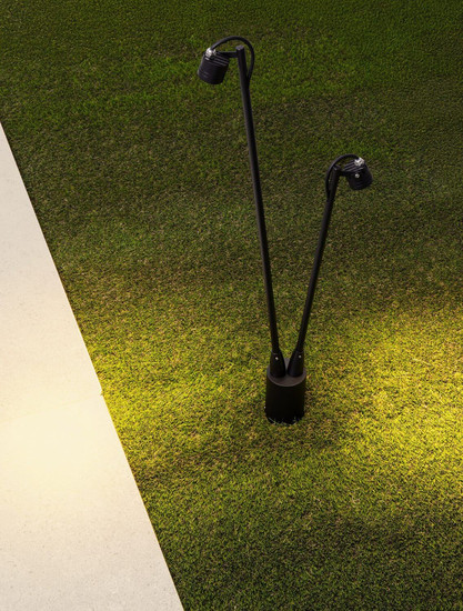 Nova Luce LED Wegeleuchte Sento schwenkbar 6W warmweiss 3000K IP65 salzwasserfest Anthrazit Aluminium 70cm 9971465