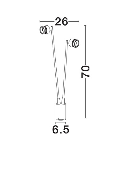 Nova Luce LED Wegeleuchte Sento schwenkbar 6W warmweiss 3000K IP65 salzwasserfest Anthrazit Aluminium 70cm 9971465