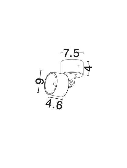 Nova Luce LED Außen-Wandleuchte Helmet schwenkbar 10W warmweiss 3000K IP65 salzwasserfest Anthrazit Aluminium Ø9cm 9971469