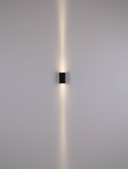 Nova Luce LED Außen-Wandleuchte Elio 6W warmweiss 3000K IP65 salzwasserfest Anthrazit Aluminium 13x7cm 9971470