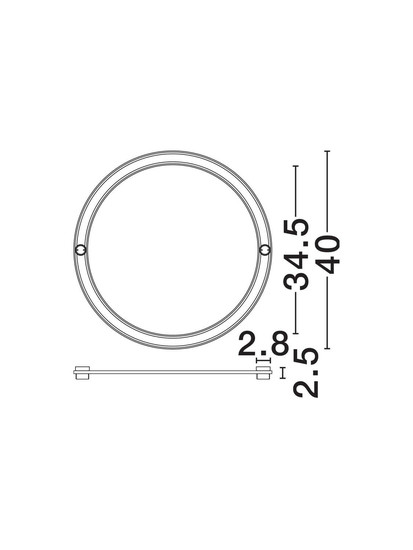 Nova Luce LED Wandleuchte Lyb 27W warmweiss 3000K Schwarz Aluminium Ø40cm 9980578